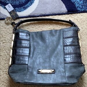 NWT Italian leather black purse